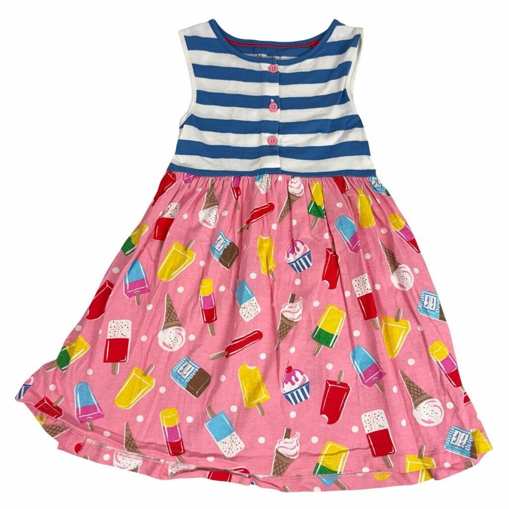 Mini Boden Girls 6-7 Sleeveless Stripe Dress